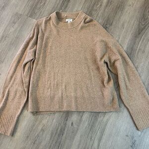 J. Crew Classic Tan Crew Neck Sweater